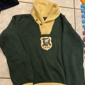 Polo Ralph Lauren Vtg Shawl Collar Crest